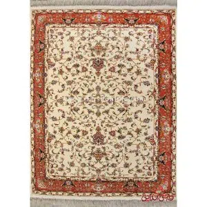 فرش عرش طرح آیسان زمینه کرم